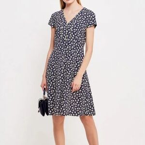MaxMara Weekend Navy Blue Floral Dress